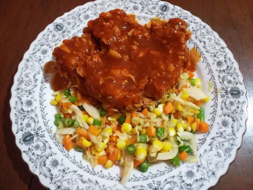 Crispy Chicken Steak with Barbecue Sauce | Wondercook