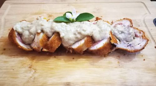 Chicken Cordon Bleu with White Sauce | Wondercook